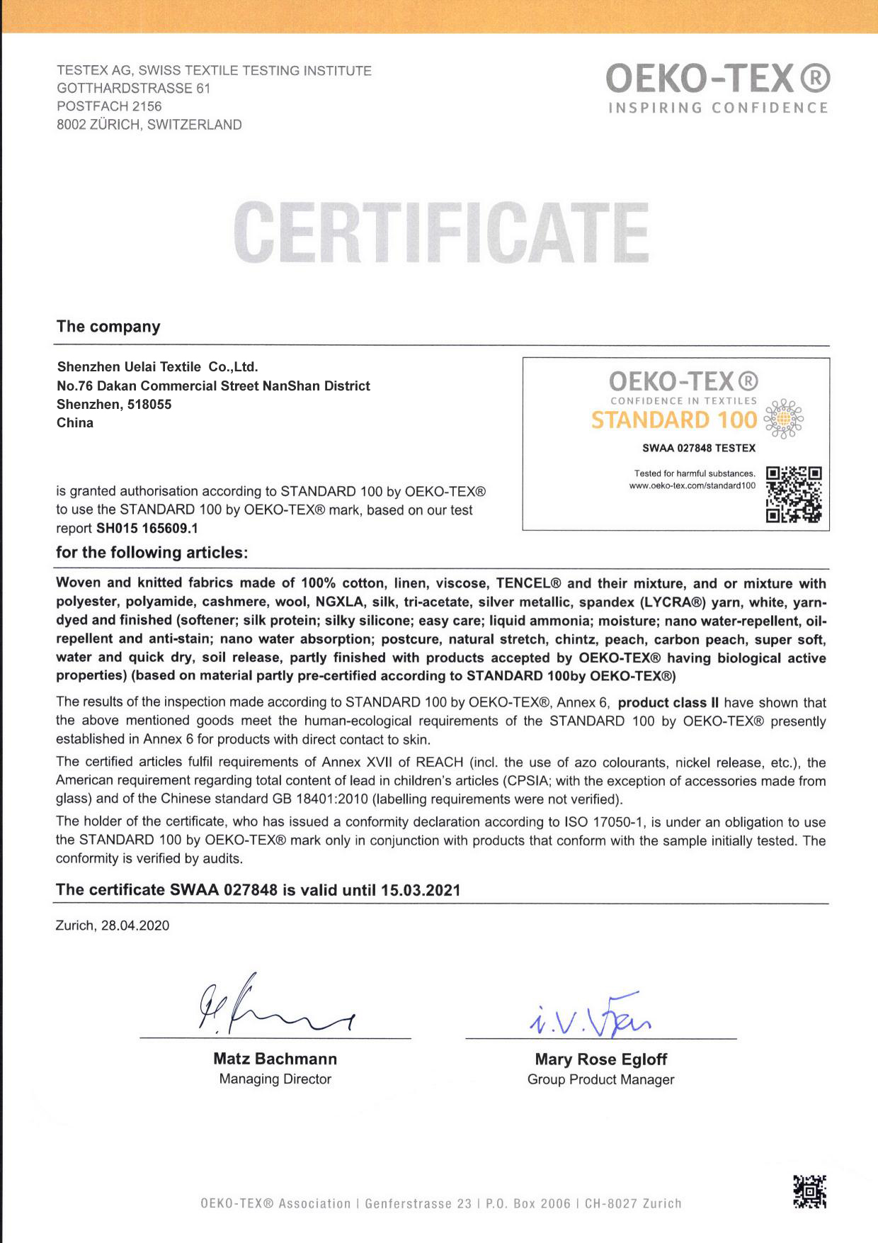 Certificates